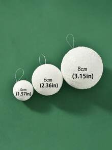 12pcs,4/6/8cm Christmas Tree White Foam Ball Pendants, DIY Holiday Snowballs, Wedding Ceiling Decorations, Store Holiday Decorations, Christmas Tree,Holiday Gifts,Christmas Gifts,Snowman,Party Supplies Home Decor Christmas Decorations Room Decor Winter Christmas Decorations Home Christmas Gifts Christmas Decor
