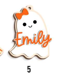 1PC Halloween Basket Tag, Custom Halloween Name Tag For Kid, Boo Basket Tag, Candy Bucket Tag, Trick Or Treat, Personalized 3D Halloween Tag - Multicolor - View 15