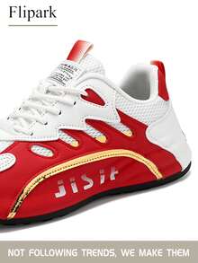 Flipark Men's Breathable Mesh Casual Sports Shoes, Soft Sole, Wear-Resistant Running Sneakers