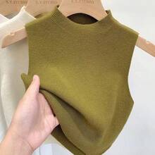 1件装女士针织仿领，黑色、白色、米色、绿色、黄色，适用于连衣裙和圣诞装饰 - 韓版時尚百搭假領子 - 查看 12