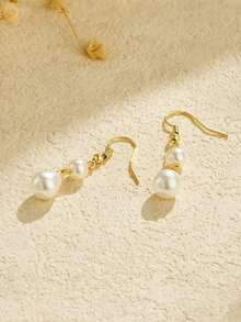 Elegant Faux Pearl Drop Earrings Waterdrop Dangle Wedding Bridal Jewelry For Women Bridesmaid Gift Her Pair