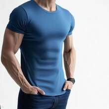 MIL200FIT Men T-Shirts - Royal Blue - View 3