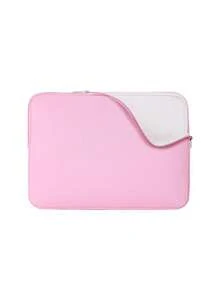 1pc Polyester Padded Solid Color Large Capacity Fully Enclosed Tablet Sleeve, Suitable For 11/13/14/15.6 Inch Tablets, Lightweight Zipper Design - Multicolor - View 19