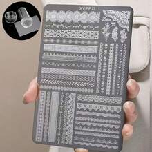 1 Peça Placa de Carimbo de Arte de Unhas, Edição Limitada de Novo Estilo INS, Designs Incluem Ponta Francesa, Borboleta, Laço, Coração, Renda, Floral, Arco-íris, Estrela, Amor, Fogo de Artifício, Margarida, Água-viva, Concha, Estrela do Mar, Alga, Golfinho, Cauda de Peixe, Gancho de Pirata