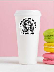 1 pièce Autocollant vinyle, Si tu es heureux et que tu le sais, citation humoristique, étiquette adhésive pour ordinateurs portables, skateboards, bouteilles d'eau et plus encore