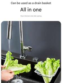 3-Hole Stainless Steel Sink Strainer, Sink Drain Filter, Kitchen Sink Strainer, Sink Corner Strainer, Sink Basket Strainer, Kitchen Sink Accessories - Multicolor - View 10