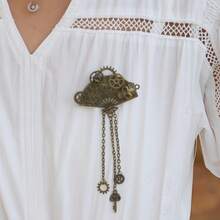 Broche aile de vitesse gothique steampunk, broche unique pour femmes, accessoires de costume de cosplay d'Halloween, accessoires de sac, accessoires de bureau, cadeau de Noël - Bronze D - Voir 2