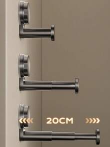 Regulowany wieszak na przyssawkę bez wiercenia, wieszak ścienny do domu i na balkon, teleskopowa konstrukcja z pokrętłem bezpieczeństwa, wielofunkcyjny wieszak, wieszak na ubrania montowany na ścianie, wieszak na suszarkę z przyssawką, wielofunkcyjny wieszak ścienny na balkon, przenośny, teleskopowy wieszak na ubrania, odpowiedni do domu i podróży