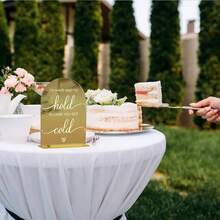 Acrylic Wedding Sign, Bridal Shower Decorations, In Loving Sign Ceremony, Modern Font Table Signs, Gold Mirror Arched Acrylic Tabletop Signs Wedding Reception And Event Party