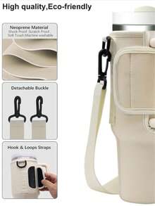 40oz Tumbler Case, Compatible With Stanley Sports Water Bottle Accessory Set, Cup Cover, Diving Material Cup Cover, Car Handle Cup Protective Cover, Diagonal Strap Adjustable Strap, Suitable For Outdoor Travel, Fitness, Daily Use.