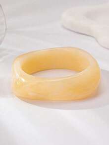 1 buc Brățară la modă din rășină multicoloră - Brățară cu design geometric asimetric, Stil boho versatil, Potrivită pentru ținute casual și de sărbătoare, Accesoriu pentru toate anotimpurile