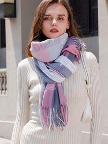 2025 New Autumn/Winter Cashmere Scarf For Women, Plaid Shawl Wrap, Versatile British Style, Thick & Warm, Birthday Gift