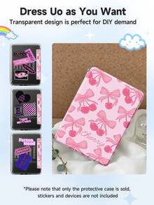 Ốp lưng Ebook họa tiết quả anh đào hồng tương thích với Kindle 6" thế hệ thứ 11 (phát hành năm 2024 và 2022) - Ốp lưng bảo vệ bằng TPU trong suốt siêu mỏng có chức năng tự động đánh thức/ngủ cho Kindle Paperwhite thế hệ thứ 12 năm 2024, có thể tùy chỉnh DIY - Dùng hàng ngày và làm quà tặng ngày lễ - Nhiều màu - Xem 4