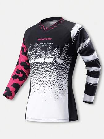 HISERWA Mountain Bike Apparel Cycling Jerseys Speed Cycling Shirts MTB BMX All-Terrain Bikes Downhill Racing Motorcycles DH Motocross T-Shirts Women's Fitness Shirts Long-Sleeve T-Shirts Quick-Dry Breathable Shirts 2025 Collection