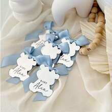 Silver Custom Acrylic Mirror Tags, Teddy Bear Party Gift Tag, Teddy Bear Baby Shower Favor Tags, Birthday Gift Tags, Thank You Gift Tag - Gold - View 6