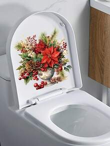 1 Set Christmas Flower Stickers, Toilet Tank Stickers, Refrigerator Stickers, Window Stickers, Bathroom Stickers, Aesthetic Home Decor, Room Decoration, Beautify Your Home Wall Decor Wall Stickers Wall Sticker Christmas Decorations Christmas Decoration Christmas Decorations Home