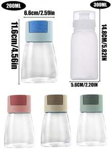 2 piezas/1 pieza Frasco medidor de especias de cocina, salero con control de presión, recipiente de especias para el hogar, frasco de sal hermético anti-humedad, botella exprimible para aliño de ensalada, botella exprimible para ketchup y mantequilla de maní, reutilizable, 0.5g por exprimida, control preciso de sal, reducción de desperdicio, diseño con fuga pensado, Body de botella duradero y suave, fácil de exprimir, suministros para fiestas navideñas, cena familiar