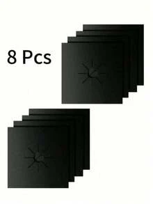 4/8件套燃气灶防污防油垫可水洗清洁垫炉头保护垫耐脏耐热垫材质燃气灶保护垫适用于家用煤气灶家居用品，Sh2411098880676191 - 彩色 - 查看 16