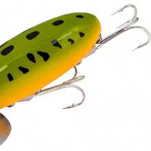 Arbogast Jitterbug Topwater Bass - Señuelo de Pesca para Pesca Nocturna - Rana de panza amarilla - Ver 3