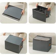 Foihletpath Almacenamiento de Zapatos, Organizador de Zapatos de Tela Foihletpath, Caja de Almacenamiento, 16 Compartimentos Individuales, Caja de Almacenamiento Multiusos, Divisores Ajustables (C Pequeño) - F Grande - Ver 6