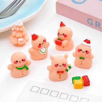 1pc Novelty Gingerbread Man Christmas Decor, DIY Car Hanger And Desktop Display Set For Holiday