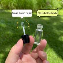 1, 2, 5pcs Refillable Foundation Bottle With Brush - 5ml Glass Mini Cosmetic Container - Portable Travel Size Lip Oil, Concealer, Essential Oil Refill Bottle, Suitable For Makeup, Skincare, Cosmetics - Clear - View 3