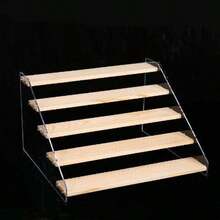 Holz Gewürzregal Organizer, Holz Schreibtisch Aufbewahrungsregal für mehrere Flaschen, Küchen Gewürzständer, Schmuck/Kosmetik/Figuren Ausstellungsregal