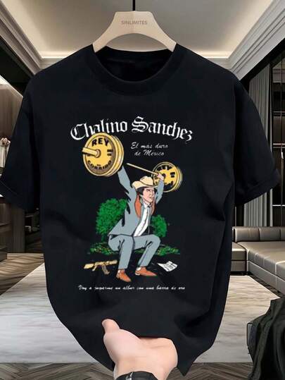Camiseta para Hombre Diseño de Chalino Sánchez, Perfecta para Amantes de la Música.Regalo para fans, tallas S M L XL XXL XXXL.Camiseta de verano, ligera, transpirable, de manga corta. playera de hombre twilight