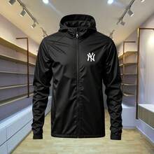 New York Ny Men's Waterproof Windbreaker Jacket - Black - View 1