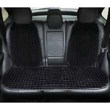 1pc Plush Car Seat Cushion, Soft Anti-Slip Comfortable Half-Covered Seat Pad Protector, Suitable For Autumn/Winter - Black - View 6