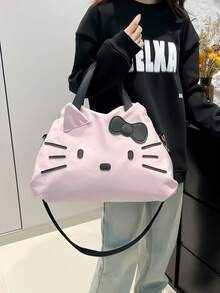 1个三丽鸥Hello Kitty大容量汽车后备箱收纳包/单肩包，卡通人物设计，旅行收纳包，带柔软衬垫和耐用肩带，适合海滩、浴室、卧室收纳，父亲节礼物，派对礼品，生日礼物，礼品填充物，正版授权产品，万圣节派对，生日派对