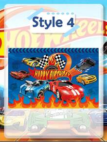 Hot Wheels 赛车轨道背景布，Hot Wheels 微缩模型拍摄道具，生日派对装饰布置，卧室和电子竞技室装饰布置。 - 彩色 - 查看 17