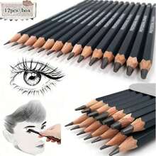 12pcs Premium Sketching Pencil Set - 2H, HB, B, 2B-8B Sketching Pencils - Perfect For Artists And Designers