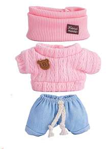 1/2 Set Fashion Doll Clothes, Suitable For 6.69 Inch Dolls (Doll Not Included), Hand-Knitted Outfit Including Bucket Hat, Sweater And Pants Or Skirt, DIY Fashionable And Fun Accessories, Cute Doll Accessories For Play And Display, Great For Birthday, Anniversary And Holiday Gifts (Shoes And Doll Not Included) - Multicolor - View 15