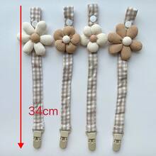 1 件格子布花与熊奶嘴夹，婴儿奶嘴牵引绳 - 布藝奶嘴鏈按扣款 - 查看 10