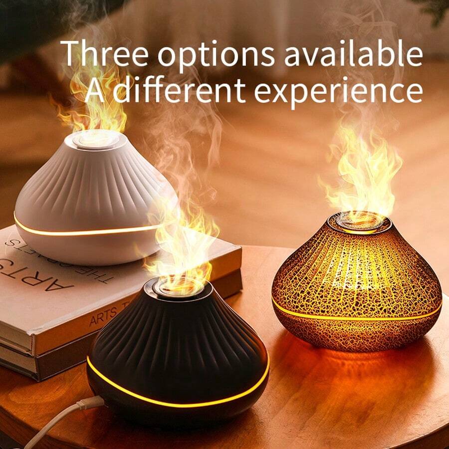 A18 Aroma Diffuser - Narcissus Bulb Design, Ultrasonic Essential Oil Diffuser With LED Flame Light, Quiet Aromatherapy Diffuser, Ideal For Home And Office, Yoga And Sleep