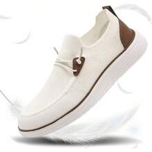 Mens Slip On Loafers Boat Shoes Non Slip Walking Shoes Running Shoes Fashion Sneakers For Men Comfort Lightweight Breathable Casual Office Shoes-20256688 - 白色 - 查看 11