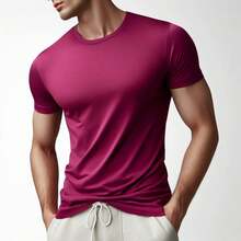 MIL200FIT Men T-Shirts - Hot Pink - View 2