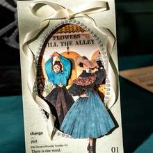 20 件/包复古人物贴纸，创意美学贴纸贴花，DIY 装饰拼贴工艺材料，节日礼物，个性化剪贴簿学校用品 - 彩色 - 查看 10