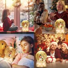 [360 °   Rotaciones Luz deúsica de Bola de Nieve de Navidad,Decorativa de muñde Nieve de Navidad con función de Temporizador,8úsica (.48 x 4.33'') - 1 - Ver 8