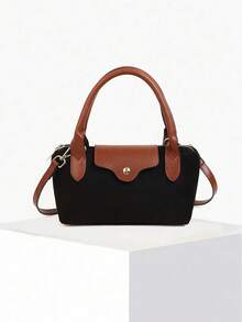 Dedoo حقيبة يد ربيع 2025 بتصميم كتل الألوان المتناسقة، ذات 3 طرق للاستخدام: كحقيبة يد، كحقيبة كتف، وكحقيبة متقاطعة الجسم. مصنوعة من مواد عالية الجودة، مع حزام كتف قابل للتعديل وسحاب معدني ناعم. مثالية للاستخدام في المكتب أو التسوق.