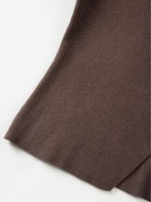 FOR BEAUTY Autumn And Winter New Women's Solid Color V-Neck Irregular Button Knitted Cardigan Women's Long Sleeved Top, Fashionable, Simple, Elegant, Atmospheric, Casual, Versatile, Lazy Style Suitable For Daily Commuting, Sweater Coat Autumn Women's Clothing Autumn Christmas New Year