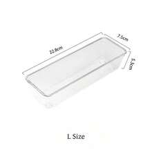 4-Piece Acrylic Drawer Organizer Set, Transparent Plastic Makeup Tray Trays For Vanity, Bathroom, Jewelry, Cosmetics, And Small Tools Storage Boxes, Kitchen Utensil Divider Boxes For Desk, Table