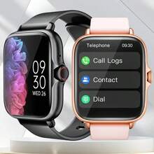 Sports Smart Watch, 4.65cm Full Touch Screen Display with Message, Answer Make Call Smartwatch, Sleep Monitoring, Sports Pedometer, Information Alerts, for iPhon/IOS Android Phones, Smartbands Fitness Watch for Women Men Friend Gift, Birthday Gift - Negro - Ver 3