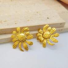 1 par de pendientes de aro con forma de gota simple, pendientes de tono dorado grueso con forma de gota de agua, pendientes en forma de U, pendientes de aro ovalados, joyas ligeras y elegantes para mujer, regalo perfecto para ella