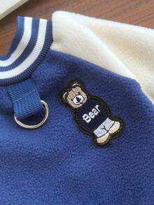 秋冬宠物服装，狗/猫保暖内衬防风棒球夹克，保暖 - 彩色 - 查看 4