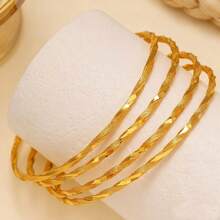 4 أساور أنيقة للنساء، أساور مغلقة على شكل دائرة، إكسسوارات مجوهرات مميزة مناسبة للأعياد والهدايا والحفلات والاستخدام اليومي