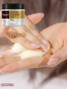 EverlyX Mascarilla Capilar Keratin Hair Mask 100g -Reestructura el folículo capilar y fortalece el cuero cabelludo - Solución contra la caída capilar -  Con queratina, colágeno y esencia de maca - Repara, nutre e hidrata el cabello seco o dañado, aportando suavidad y brillo - Tratamiento intensivo para uso frecuente - Disponible 1 ud - Pack ahorro 2 ud - Pack ahorro 3 ud - Envíos en 24h desde España