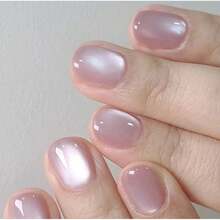 24-Piece Bestselling Sparkly Aurora Cat Eye Press-On Nails - Sweet IG-Inspired, Perfect For All Social