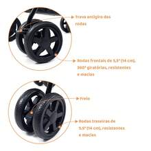 Mighor Carrinho de passeio para Pet, animal de estimação, cachorro, cão, gato de pequeno porte até 15 Kg - Cinza - Visão 7
